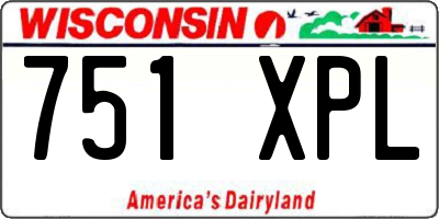WI license plate 751XPL