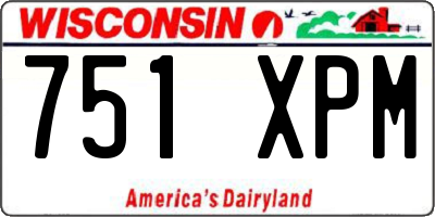 WI license plate 751XPM