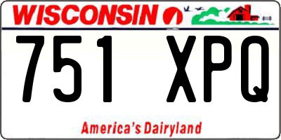 WI license plate 751XPQ