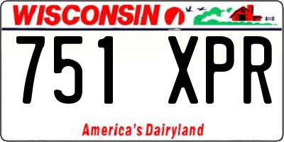 WI license plate 751XPR