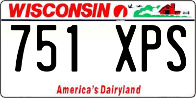WI license plate 751XPS