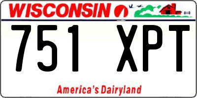 WI license plate 751XPT