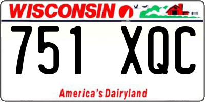 WI license plate 751XQC