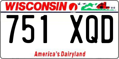 WI license plate 751XQD