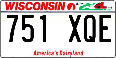WI license plate 751XQE