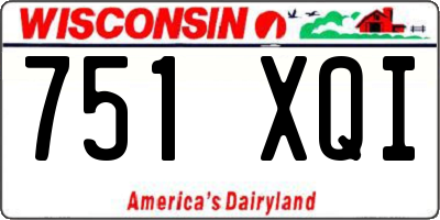 WI license plate 751XQI