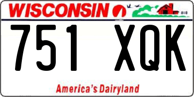 WI license plate 751XQK