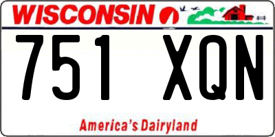 WI license plate 751XQN