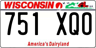 WI license plate 751XQO