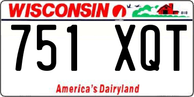 WI license plate 751XQT