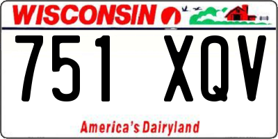 WI license plate 751XQV