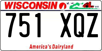 WI license plate 751XQZ