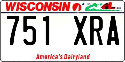 WI license plate 751XRA