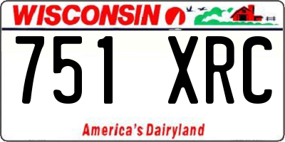 WI license plate 751XRC