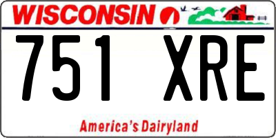 WI license plate 751XRE