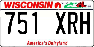 WI license plate 751XRH