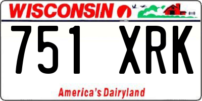 WI license plate 751XRK