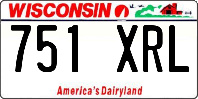 WI license plate 751XRL