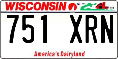 WI license plate 751XRN