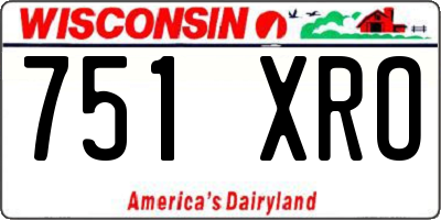 WI license plate 751XRO