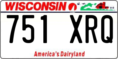 WI license plate 751XRQ