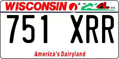 WI license plate 751XRR