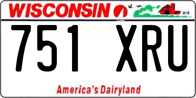 WI license plate 751XRU