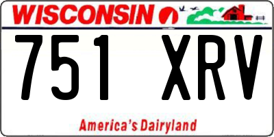 WI license plate 751XRV