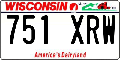 WI license plate 751XRW