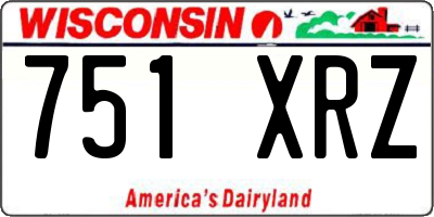 WI license plate 751XRZ