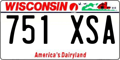 WI license plate 751XSA