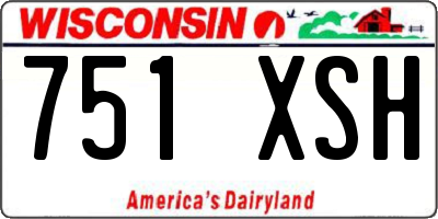 WI license plate 751XSH