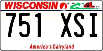 WI license plate 751XSI