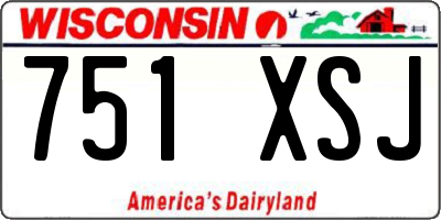 WI license plate 751XSJ