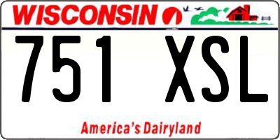 WI license plate 751XSL