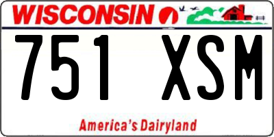 WI license plate 751XSM