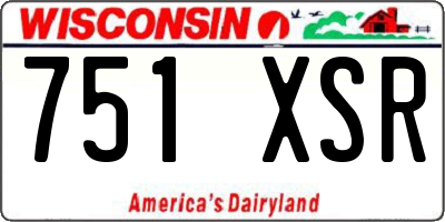 WI license plate 751XSR