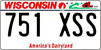 WI license plate 751XSS