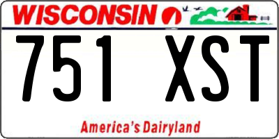 WI license plate 751XST