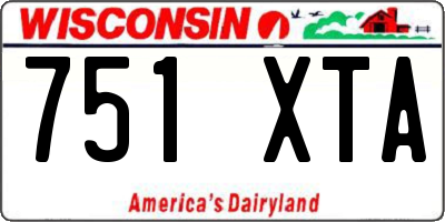 WI license plate 751XTA