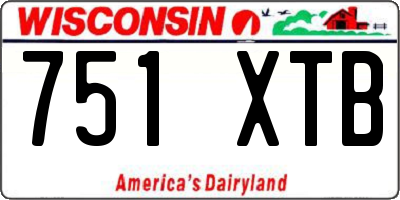 WI license plate 751XTB