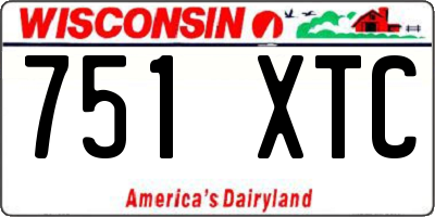 WI license plate 751XTC
