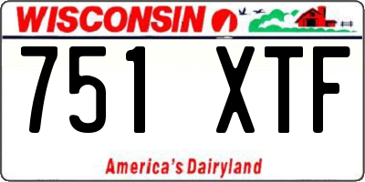 WI license plate 751XTF