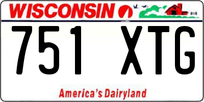 WI license plate 751XTG