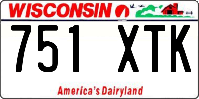 WI license plate 751XTK