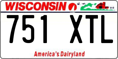 WI license plate 751XTL