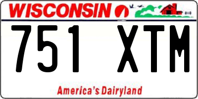 WI license plate 751XTM