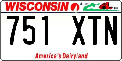 WI license plate 751XTN