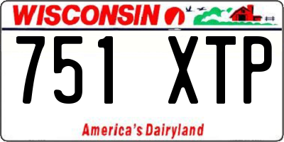 WI license plate 751XTP
