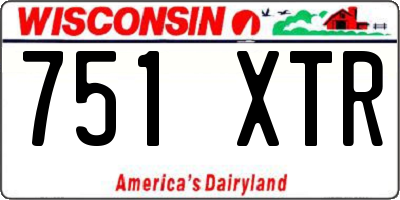 WI license plate 751XTR